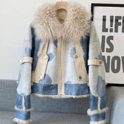 Teonclothingshop New double-faced fur coat for women, fashion short jacket