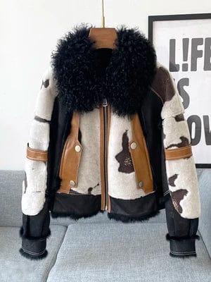 Teonclothingshop New double-faced fur coat for women, fashion short jacket