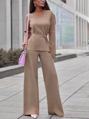 Teonclothingshop Camel / S New elegant women's set, suit