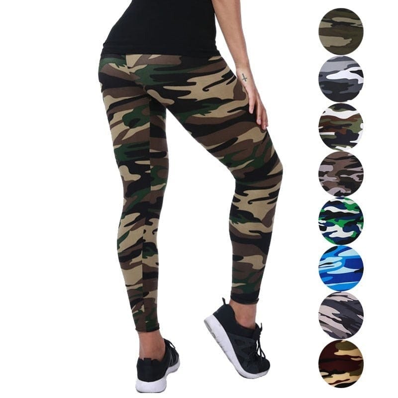 Teonclothingshop New fashion 2023. Camouflage elastic leggings with print