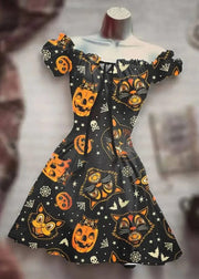 Teonclothingshop New Women's 3D Print Mid Waist Dress Scary Halloween