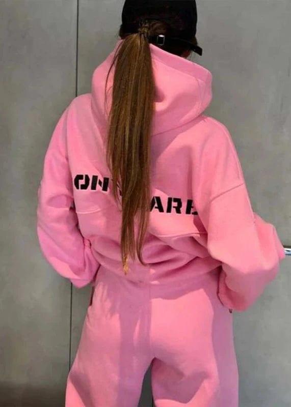 Teonclothingshop New women's casual warm tracksuit with a hood