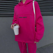 Teonclothingshop New women's casual warm tracksuit with a hood