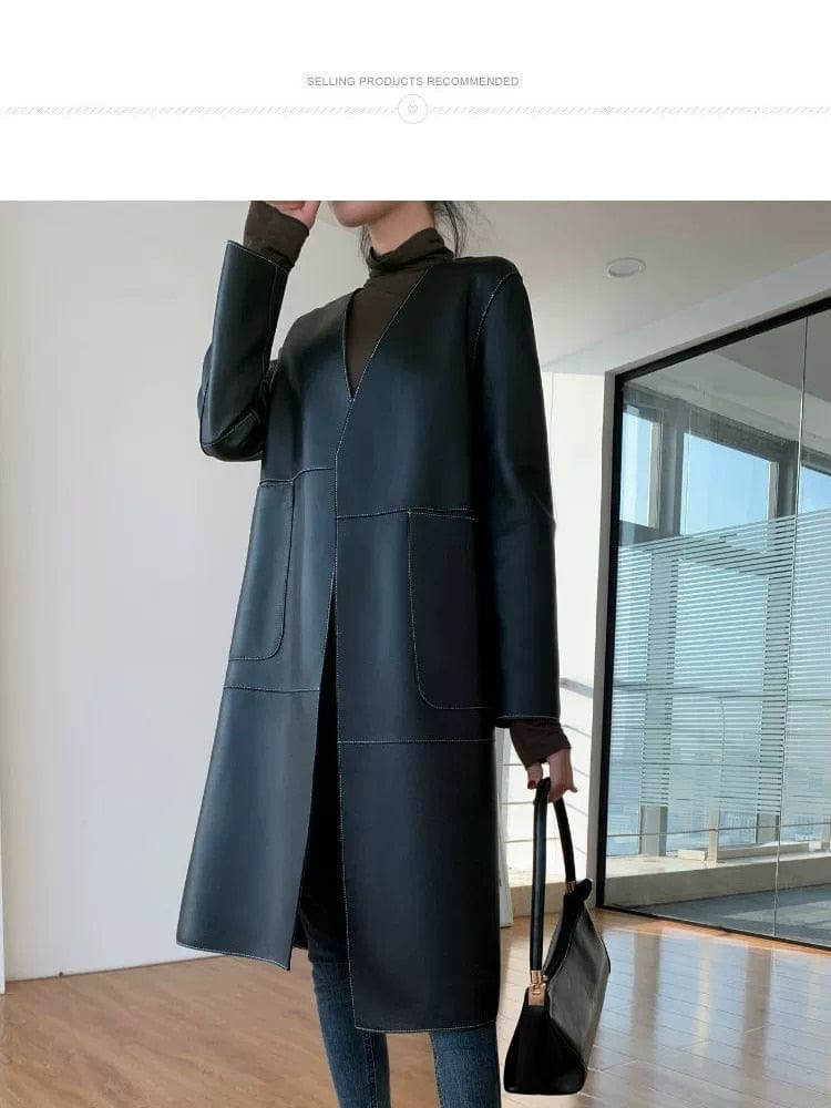 Teonclothingshop New women's coat made of real lambskin.