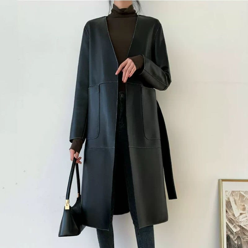 Teonclothingshop New women's coat made of real lambskin.