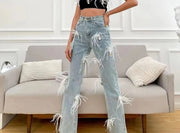 Teonclothingshop New Women's Fashionable High Waisted Jeans