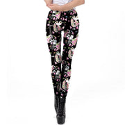 Teonclothingshop New women's leggings with cat print Elastic fitness leggings High quality polyester