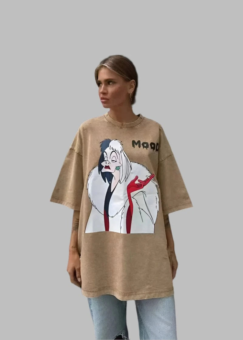 Oversized T-shirt Women Graphic Print