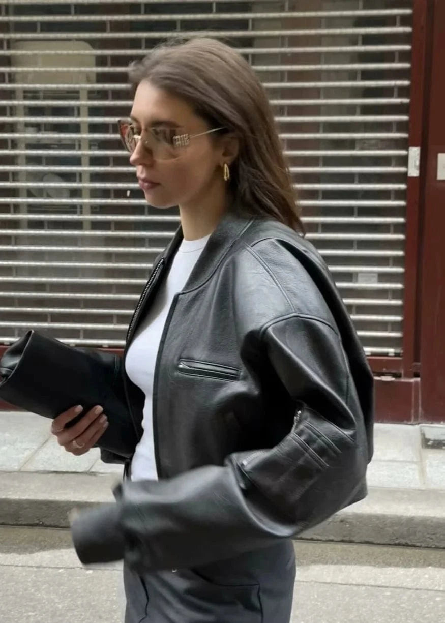 Teonclothingshop Padded Leather Jacket