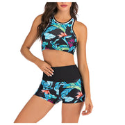 Teonclothingshop Blue / S / SPAIN Plus Size Bikini Women's Printed Swimwear Sports Style