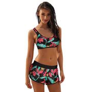 Teonclothingshop Plus Size Bikini Women's Printed Swimwear Sports Style