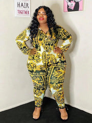 Teonclothingshop Plus Size Clothing 2 Piece Sets Long Sleeve Shirt and Pants