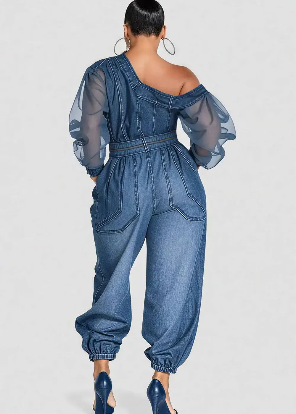 Plus Size Denim Jumpsuit