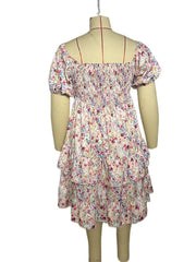 Teonclothingshop Plus Size Elegant Floral Print Women Dress