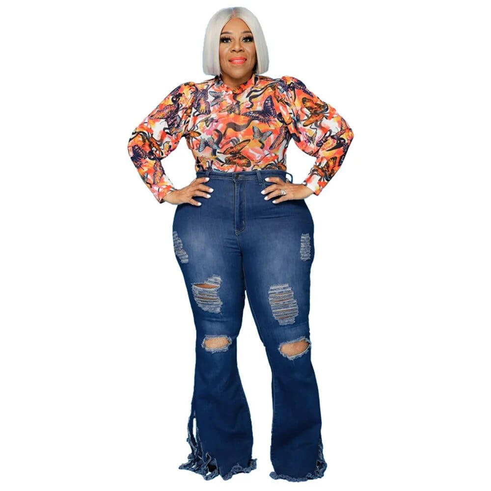 Teonclothingshop Plus size high waisted jeans