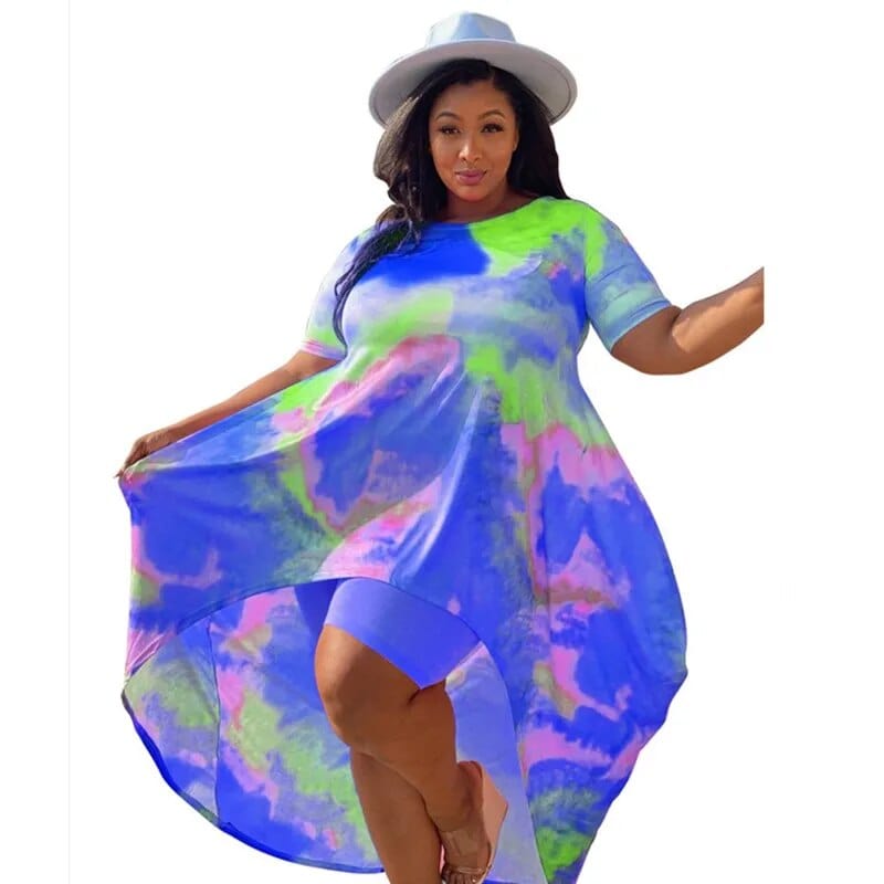 Teonclothingshop Plus Size light summer dress with pants