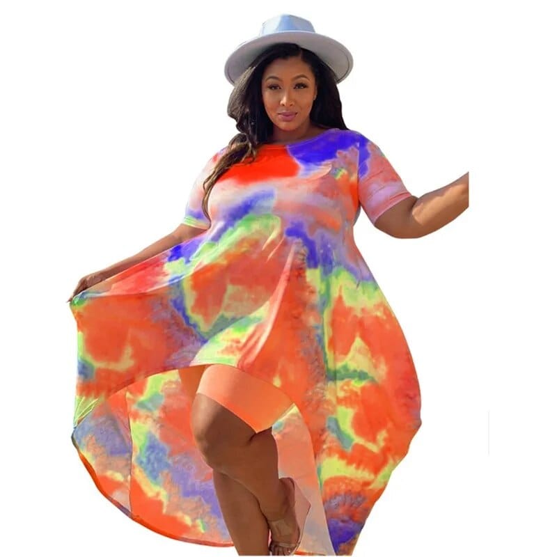 Teonclothingshop Plus Size light summer dress with pants