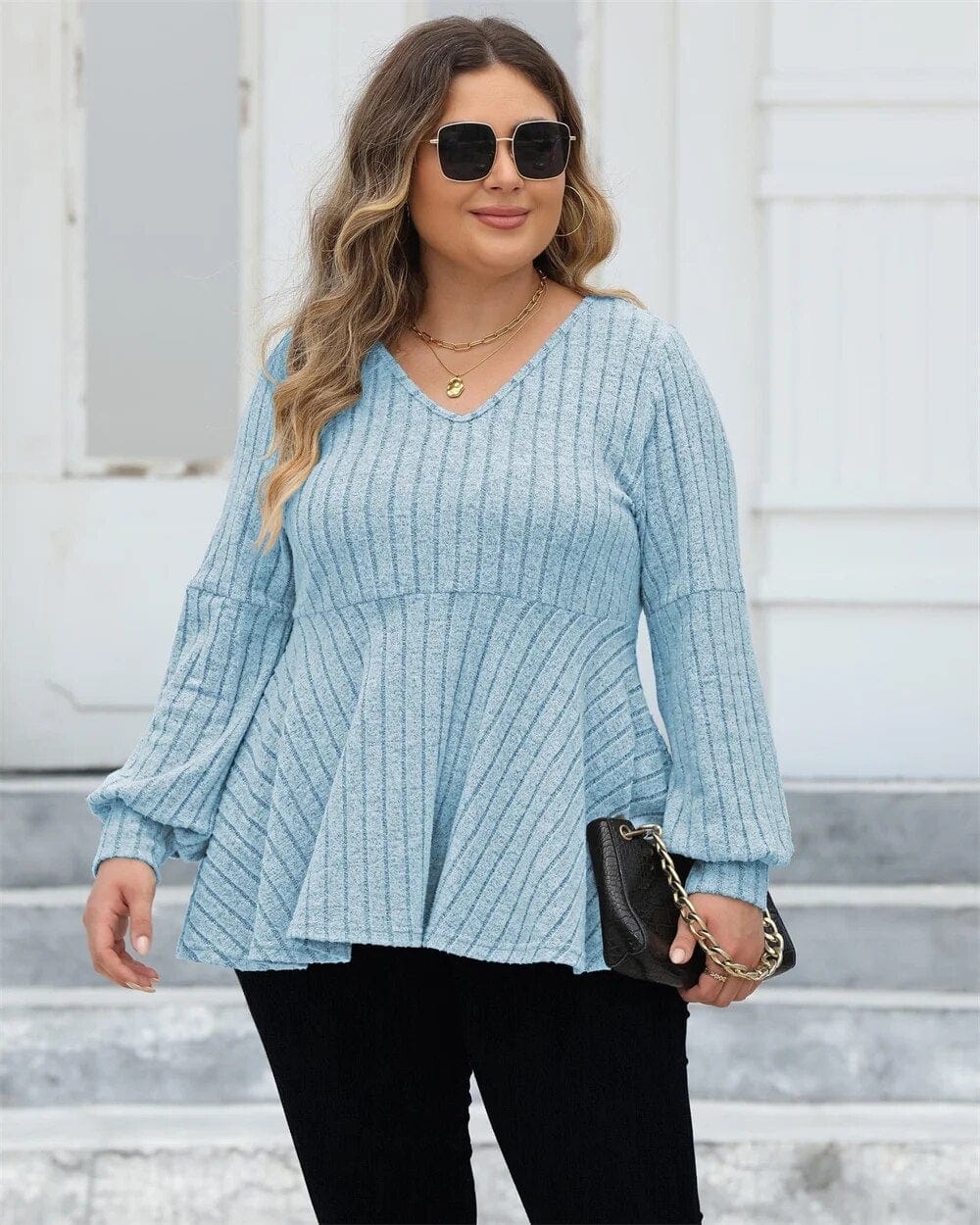 Teonclothingshop Plus Size Long Sleeve Shirts for Women