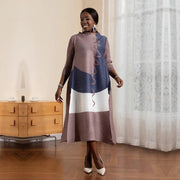 Teonclothingshop Khaki / One Size Plus size pleated fashion dress