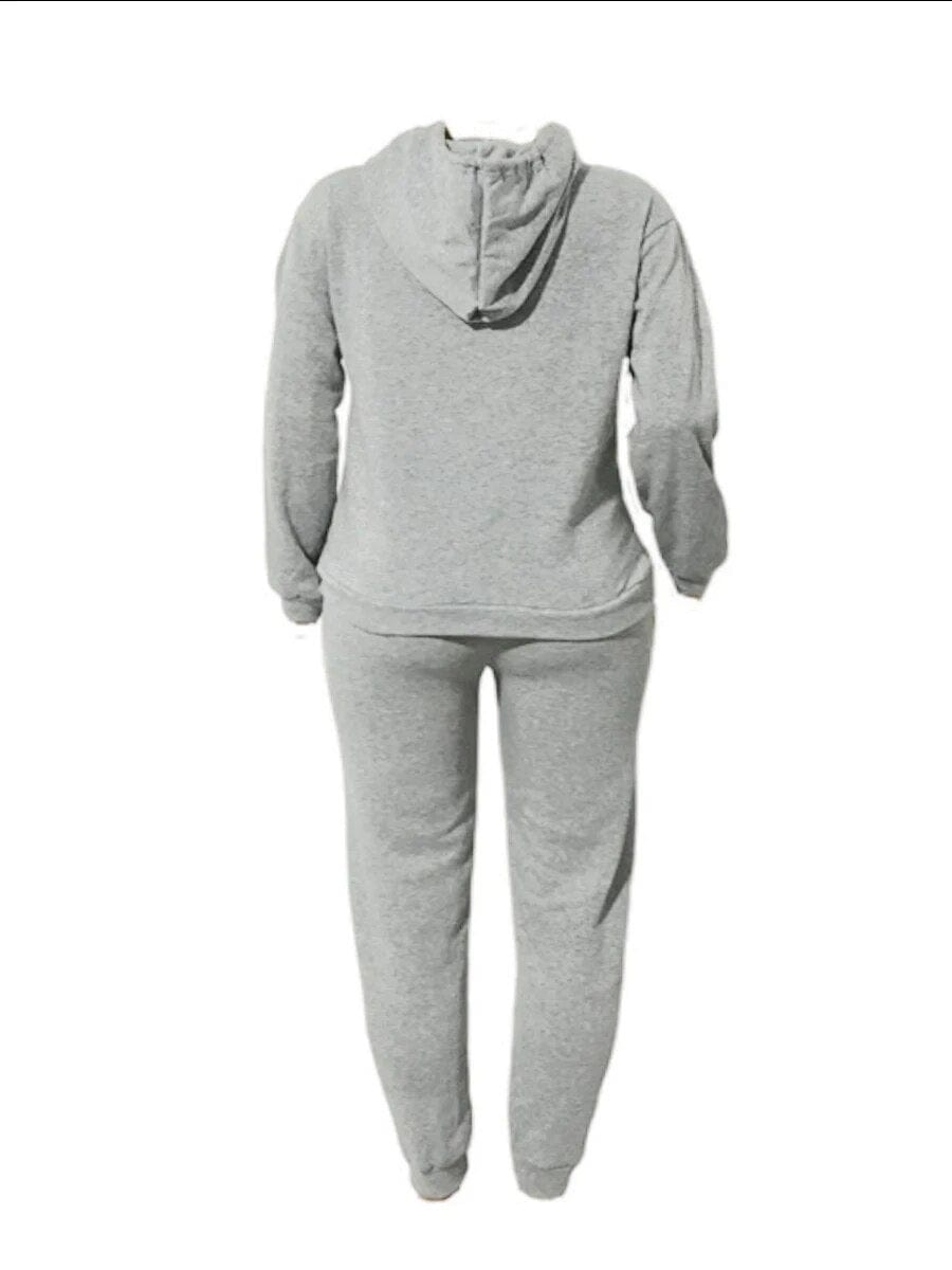 Teonclothingshop Plus size printed tracksuit set