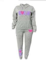 Teonclothingshop Plus size printed tracksuit set