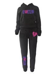 Teonclothingshop Plus size printed tracksuit set