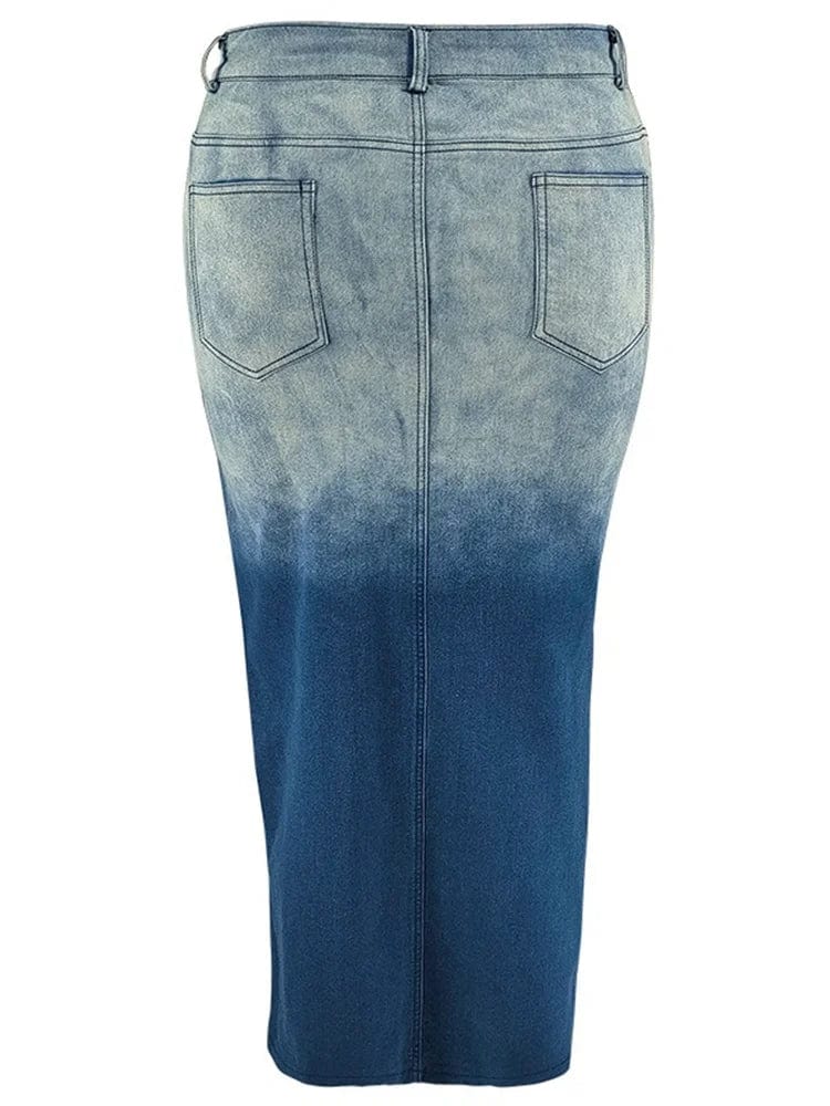 Teonclothingshop Plus size women's denim skirt