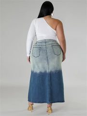 Teonclothingshop Plus size women's denim skirt