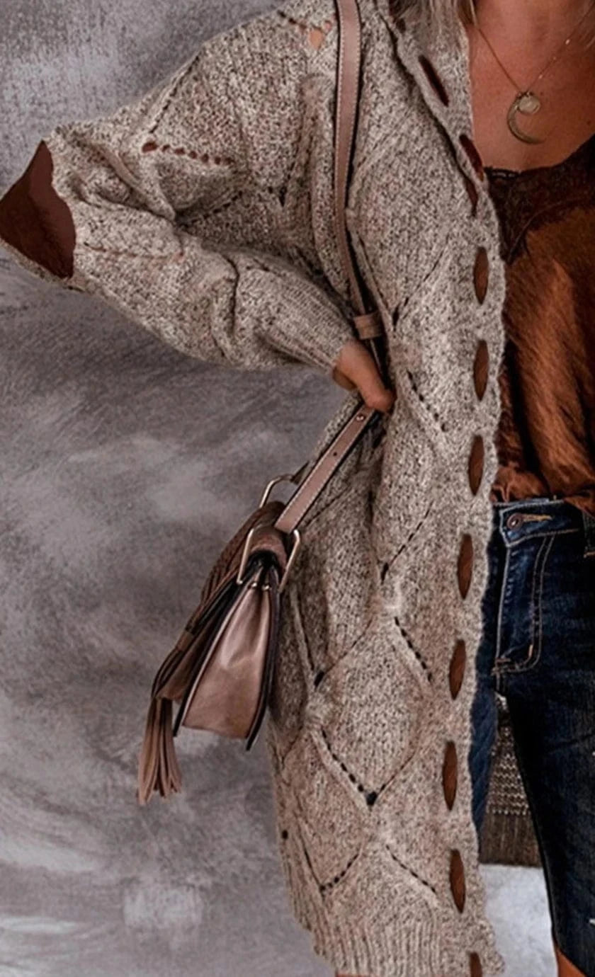 Plus Size Women's Loose Hooded Cardigan