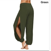 Teonclothingshop green / S Plus size women's summer beach pants