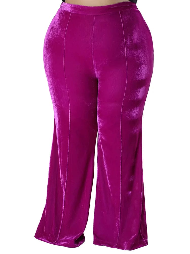 Teonclothingshop Plus Size Women's Velvet Pants