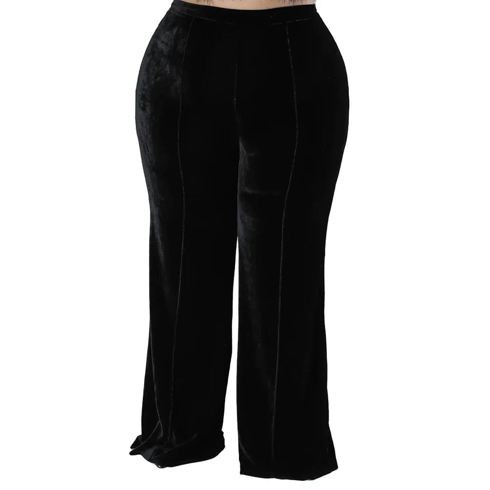 Teonclothingshop Plus Size Women's Velvet Pants