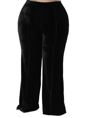 Teonclothingshop Plus Size Women's Velvet Pants