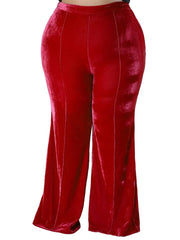 Teonclothingshop Plus Size Women's Velvet Pants