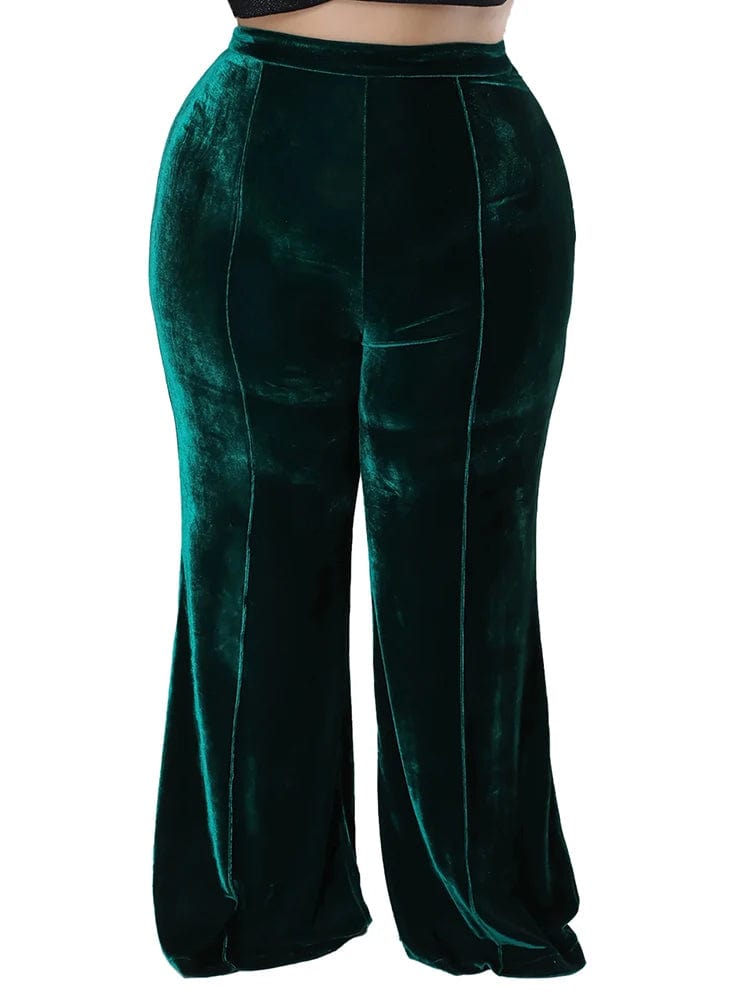 Teonclothingshop Plus Size Women's Velvet Pants