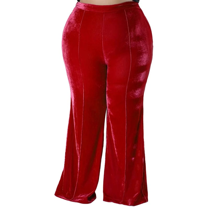 Teonclothingshop Plus Size Women's Velvet Pants