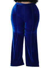 Teonclothingshop Plus Size Women's Velvet Pants