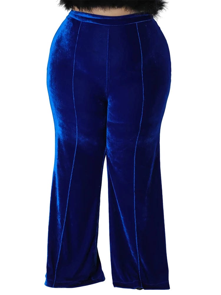 Teonclothingshop Plus Size Women's Velvet Pants