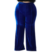 Teonclothingshop Plus Size Women's Velvet Pants