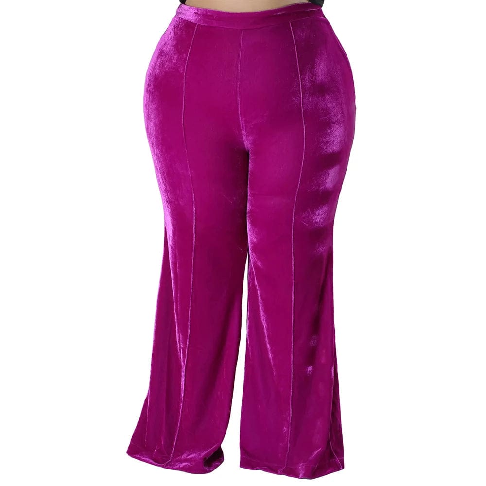 Teonclothingshop Plus Size Women's Velvet Pants