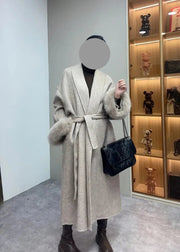 Teonclothingshop Premium double-sided woolen coat with fur