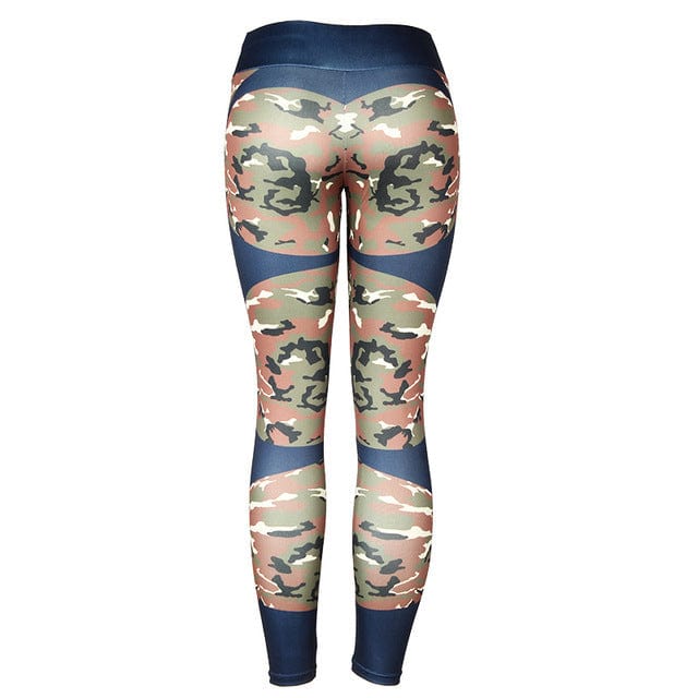 Teonclothingshop Print patchwork yoga leggings