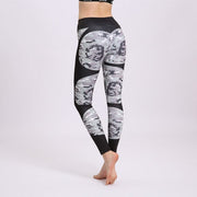 Teonclothingshop Print patchwork yoga leggings