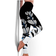 Teonclothingshop Leaves / 3XL Printed Floral Butterfly Leggings High Waist Slim Yoga Pants