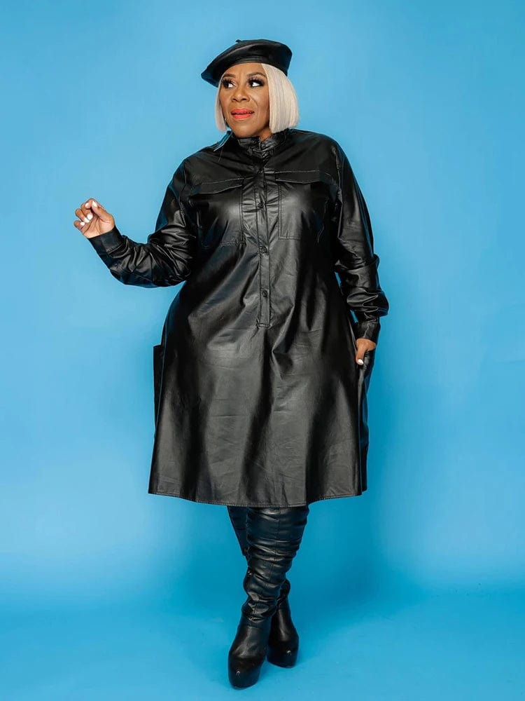 Pu Leather Dress for Women Plus Size Pu Leather Dress for Women Plus Size
