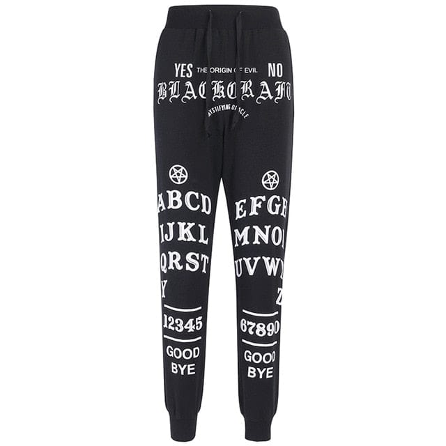 Teonclothingshop Punk Grunge Gothic Pants, Pentagram Pants Vintage