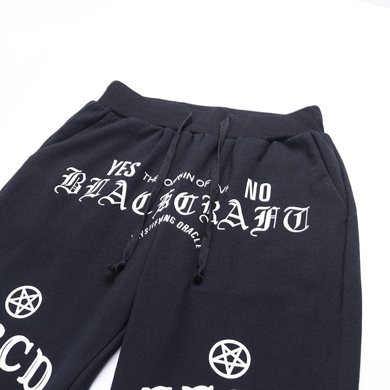 Teonclothingshop Punk Grunge Gothic Pants, Pentagram Pants Vintage