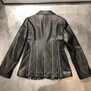 Teonclothingshop Real Sheep Leather Blazer Women's Genuine Lambskin Jacket