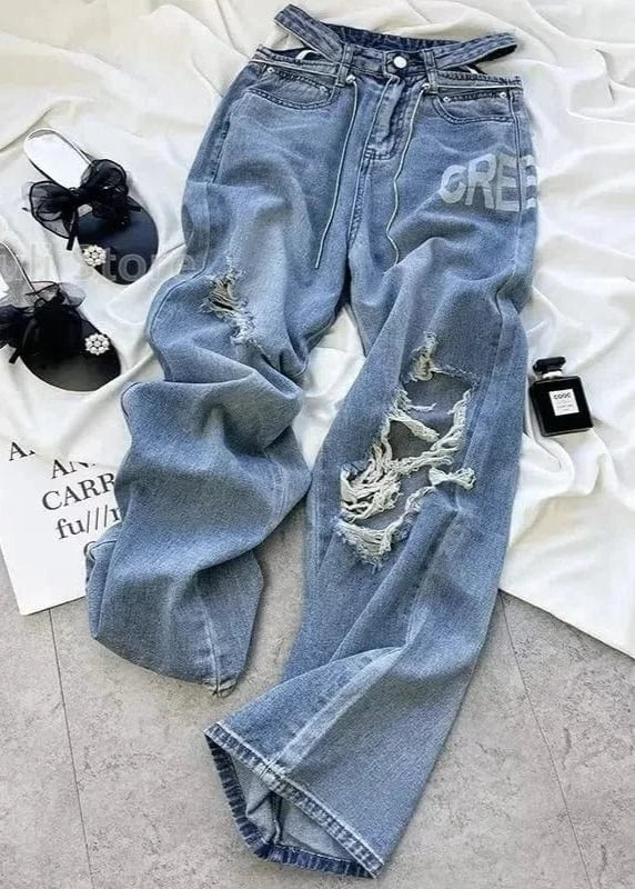 Ripped Baggy Jeans Women