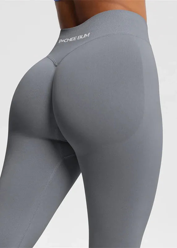 Seamless Low Ribbed Band Scrunch Butt Gym Leggings